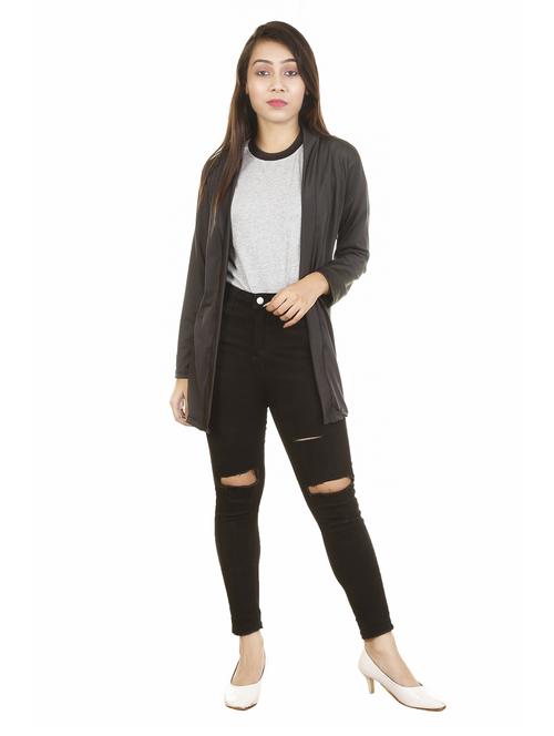 black solid regular shrug - 20430034 - Very Small Image - 1