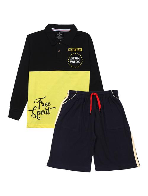 boys cotton t-shirt shorts twin set - 20430528 - Very Small Image - 1