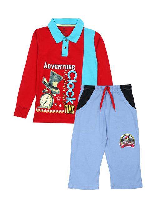 boys cotton shorts set - 20430535 - Very Small Image - 1