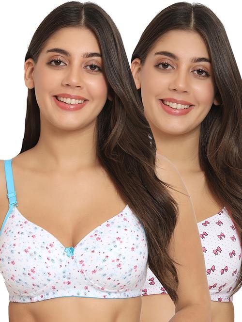 set of 2 printed t-shirt bra - 20431261 - Very Small Image - 1