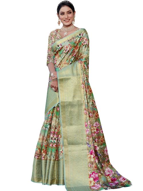 floral printed saree - 20431683 - Very Small Image - 1