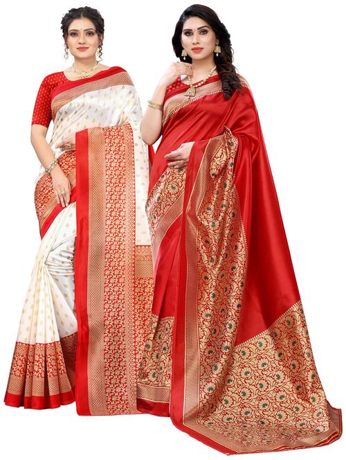 women's saree combo - 20431865 - Very Small Image - 1