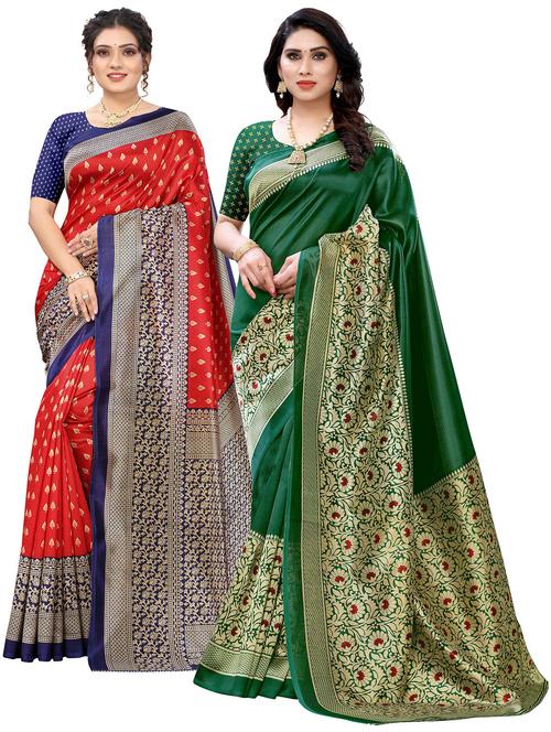 women's saree combo with blouse - 20431908 - Very Small Image - 1