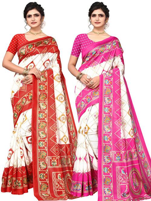 women's saree combo - 20431960 - Very Small Image - 1