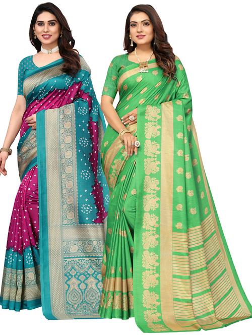 women's saree combo - 20432417 - Very Small Image - 1