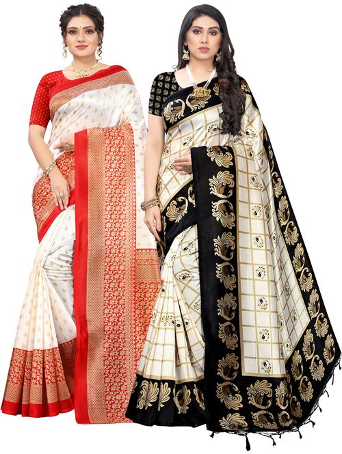 women's saree combo - 20432420 - Very Small Image - 1