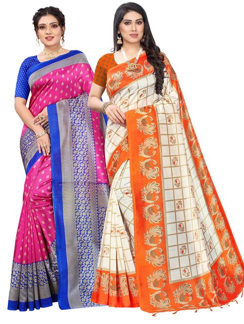 women's saree combo with blouse - 20432820 - Very Small Image - 1