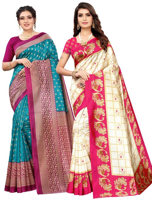 women's saree combo - 20432846 - Very Small Image - 1