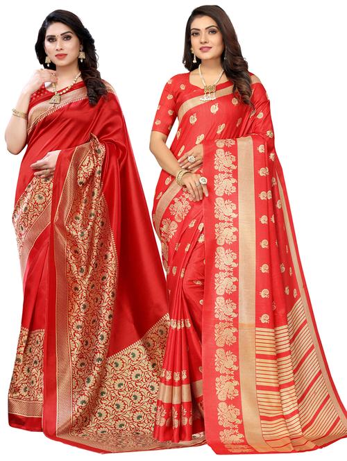women's saree combo - 20433049 - Very Small Image - 1