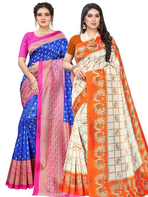 women's saree combo - 20433382 - Very Small Image - 1