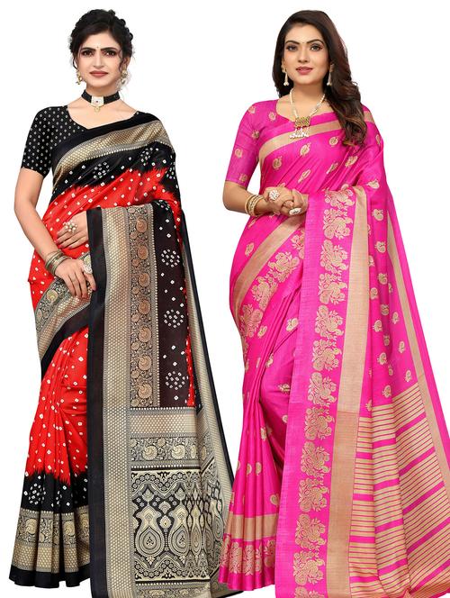 women's saree combo with blouse - 20433412 - Very Small Image - 1