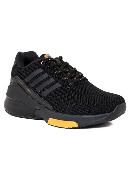 men solid black lace up sport shoe - 20436145 - Very Small Image - 1