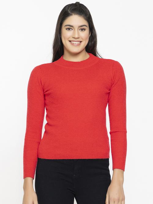 women long sleeved solid regular pullover - 20436528 - Very Small Image - 1
