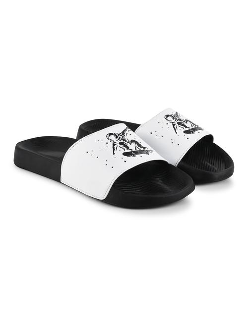 men graphic printed white flip flop - 20444172 - Very Small Image - 1