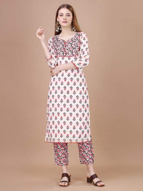 floral kurta pant set - 20444188 - Very Small Image - 1