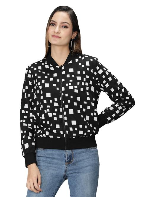 women black bomber jacket - 20444407 - Very Small Image - 1