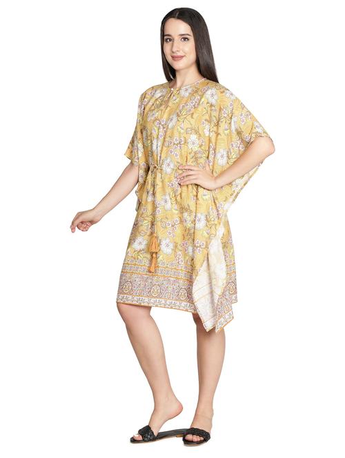 women floral print relaxed fit kaftan dress - 20444465 - Very Small Image - 1