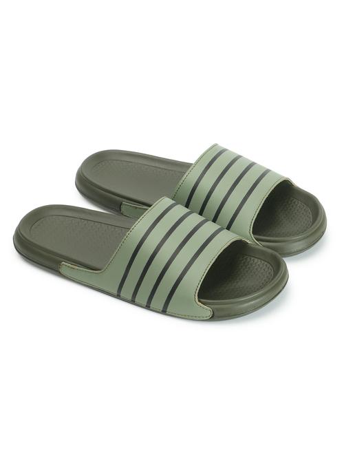 men olive striped flip flop - 20444533 - Very Small Image - 1
