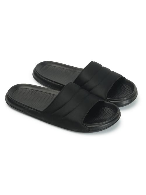 men solid black flip flop - 20444537 - Very Small Image - 1
