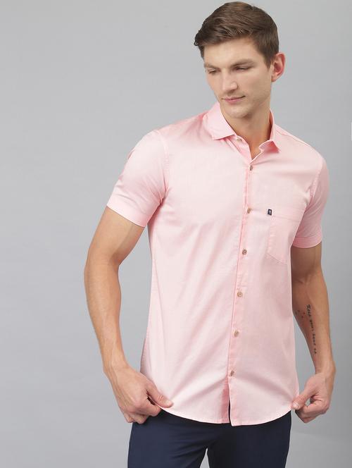 pink cotton blend casual shirt - 20444615 - Very Small Image - 1
