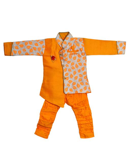 boys tropical print long sleeve kurta pyjama set - 20445598 - Very Small Image - 1