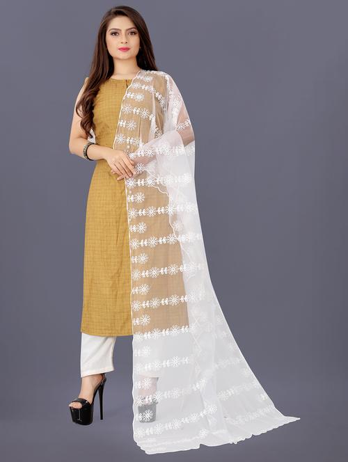white net dupatta - 20445678 - Very Small Image - 1