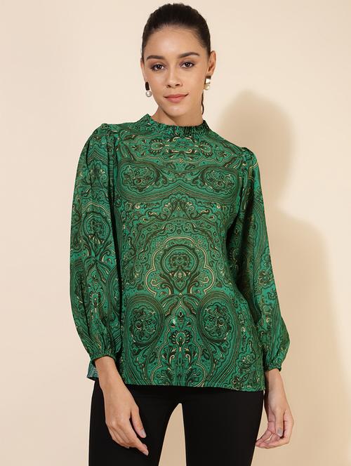 green printed regular top - 20445994 - Very Small Image - 1