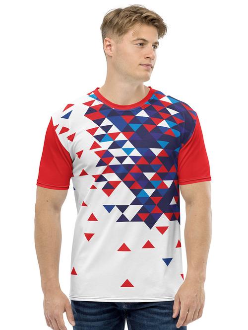 men multi colored polyester regular t-shirt - 20446721 - Very Small Image - 1