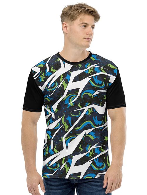 men multi colored polyester regular t-shirt - 20446757 - Very Small Image - 1