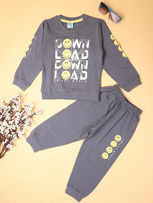 grey cotton suit sets twin & dungree - 20447383 - Very Small Image - 1