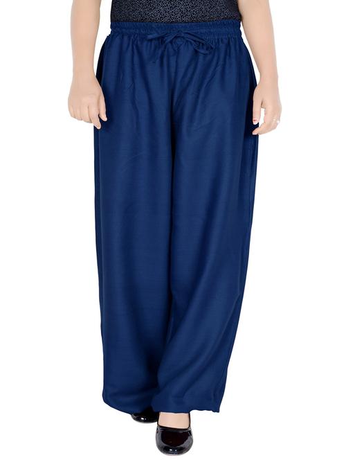 women mid rise solid palazzo - 20448723 - Very Small Image - 1