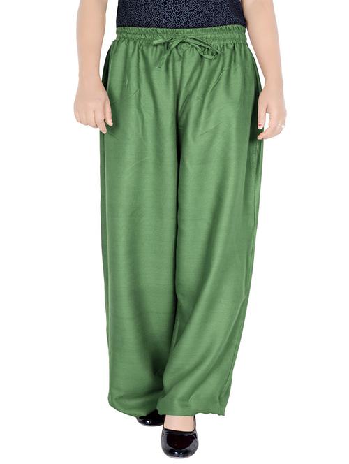 women mid rise solid palazzo - 20448724 - Very Small Image - 1
