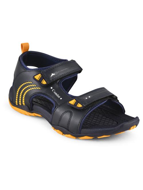 men solid navy blue back strap sandal - 20449277 - Very Small Image - 1