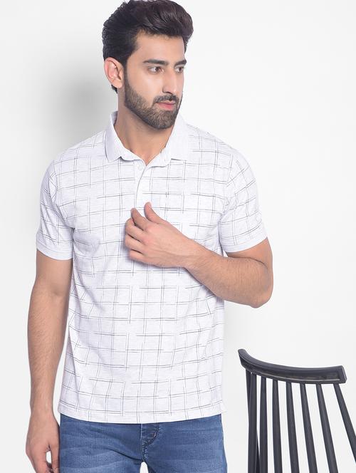 men grey cotton polo t-shirt - 20449356 - Very Small Image - 1