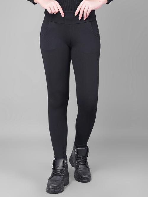 black solid full length jegging - 20449439 - Very Small Image - 1