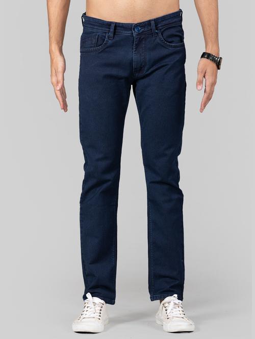 mens straight fit plain jeans - 20449945 - Very Small Image - 1