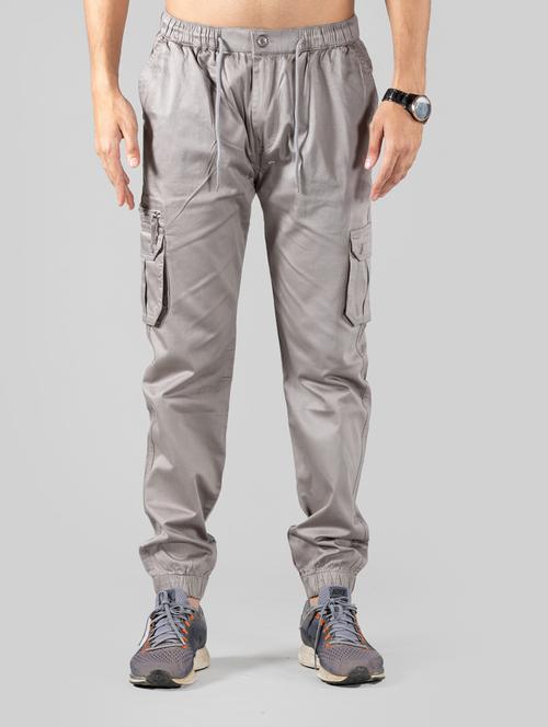 men's silver cargo pleated trousers - 20449950 - Very Small Image - 1
