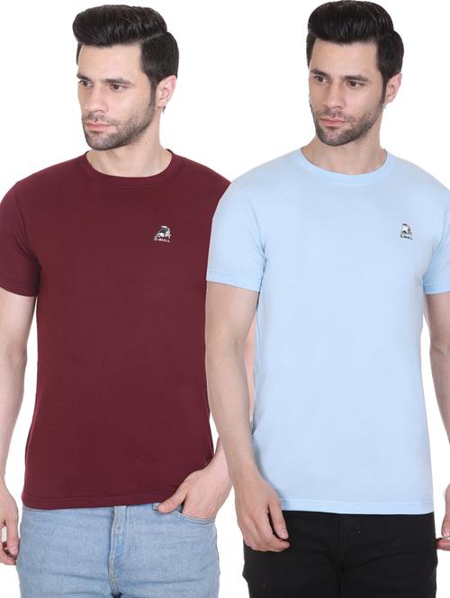 men pack of 2 solid regular t-shirt - 20449976 - Very Small Image - 1