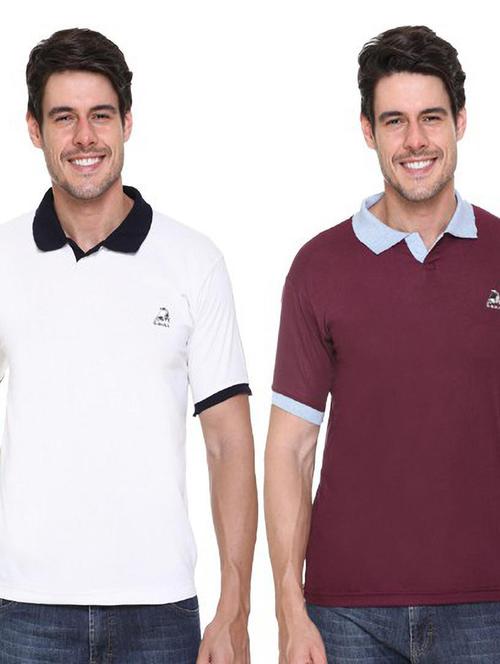 men pack of 2 solid polo t-shirt - 20449997 - Very Small Image - 1