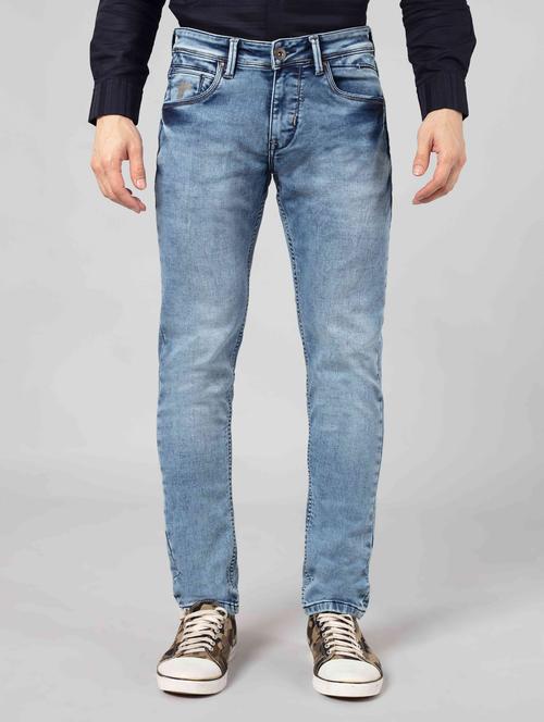 mens straight fit plain jeans - 20450140 - Very Small Image - 1