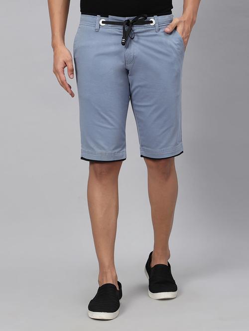 light blue solid regular fit short - 20450187 - Very Small Image - 1