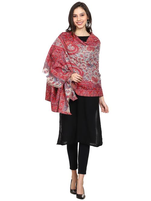 women's self design shawl - 20450860 - Very Small Image - 1