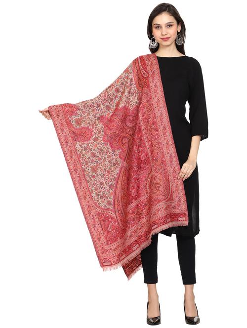 women's self design shawl - 20450865 - Very Small Image - 1