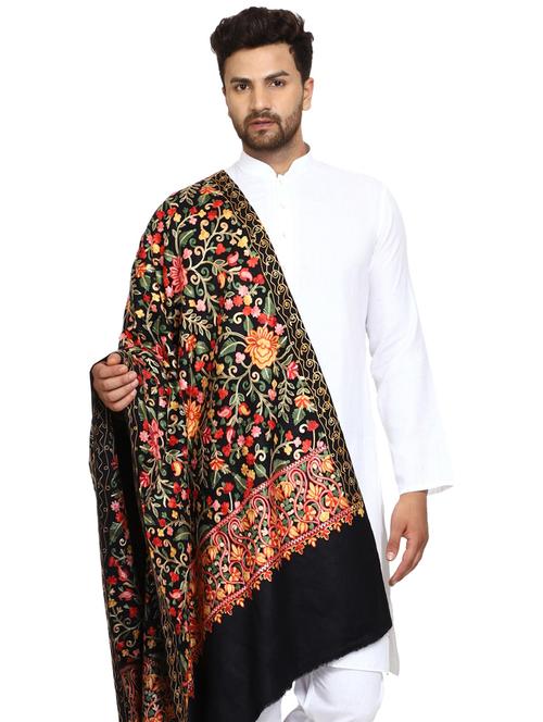 men multi color wool reversible shawl - 20451154 - Very Small Image - 1