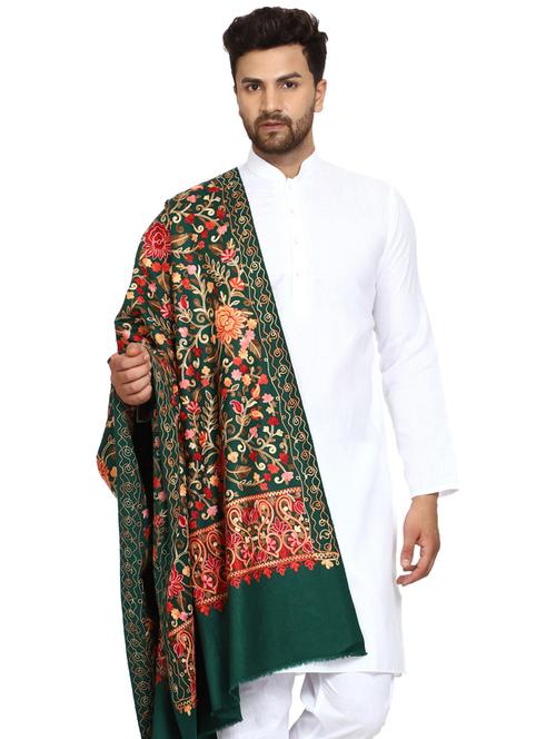 men multi color wool reversible shawl - 20451164 - Very Small Image - 1