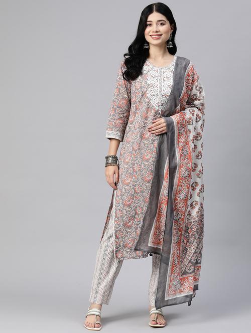 floral printed suit set - 20451508 - Very Small Image - 1