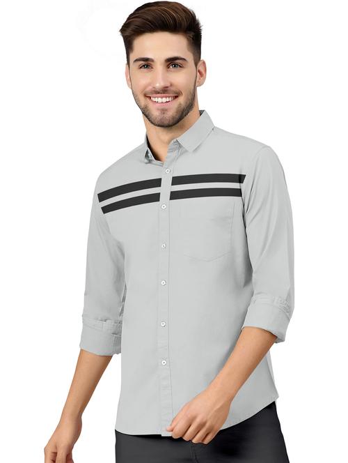 men's striped casual shirt - 20455094 - Very Small Image - 1