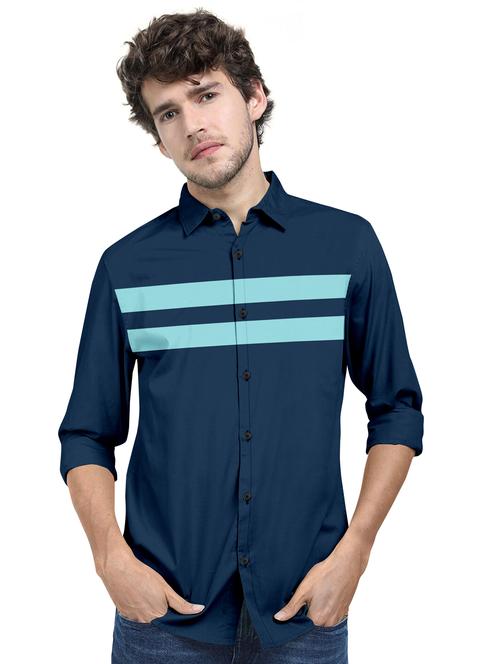 men's striped casual shirt - 20455101 - Very Small Image - 1