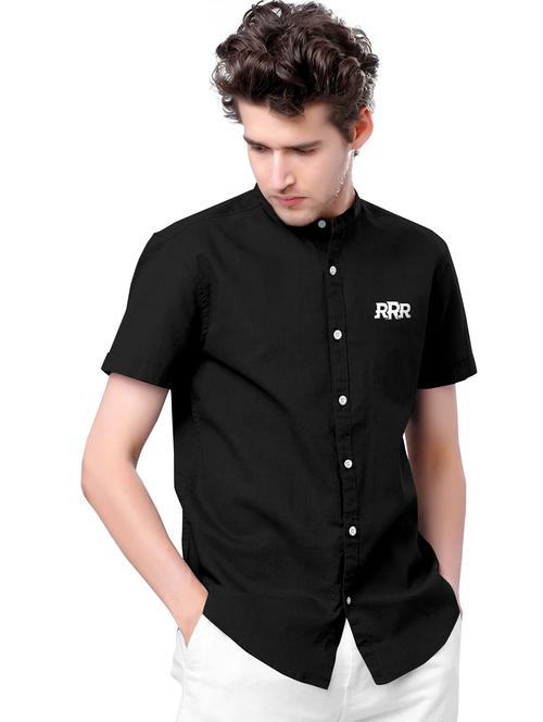 men's black casual shirt - 20455106 - Very Small Image - 1