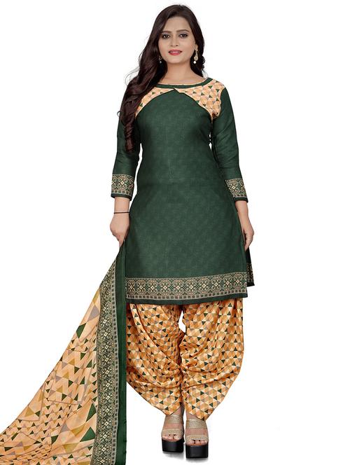 printed unstitched salwar suit set - 20455964 - Very Small Image - 1